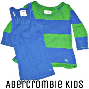 Girls Abercrombie Kids Striped Tee & Tank Top Sz M